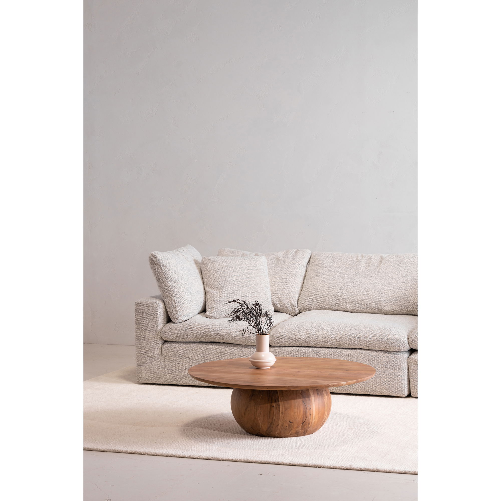 Terra Condo Slipper Chair Coastside Sand, Accent Chair by Moe's Home, 38" width x 32.3" height x 38" depth View 10