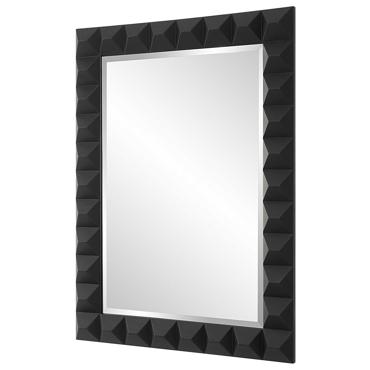 Studded Black Mirror, by Uttermost, 31.75" width x 43.25" height x 2" depth View 5