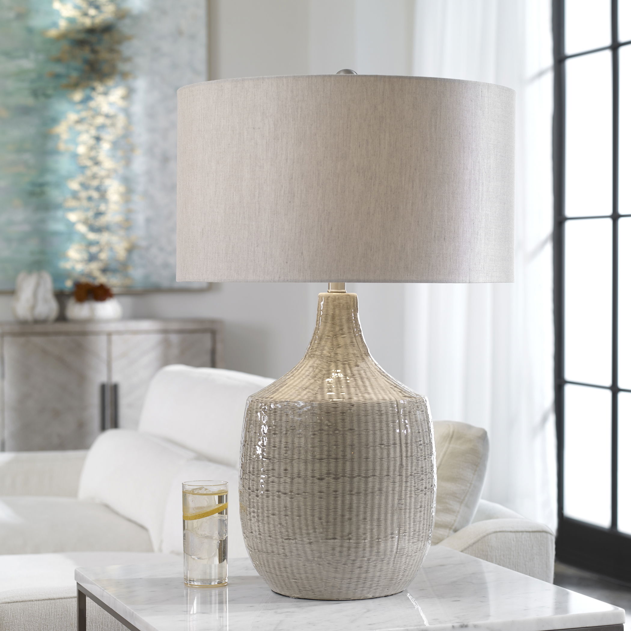 Felipe Gray Table Lamp large image 