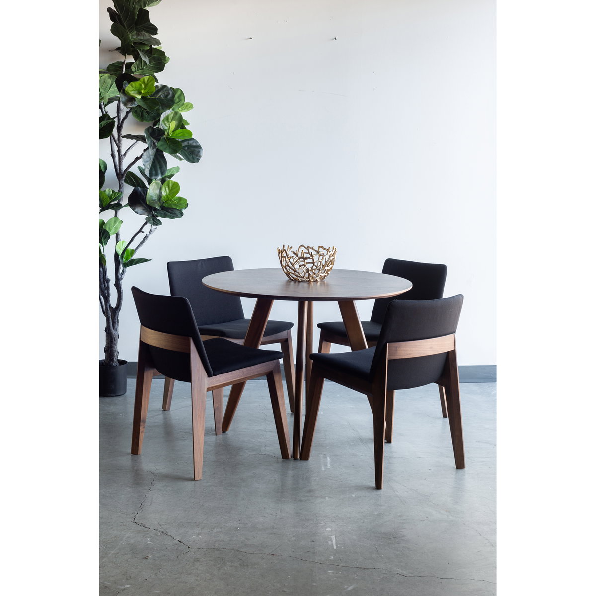 Deco Dining Chair Black- Set Of Two, by Moe's Home, 21.25" width x 30.75" height x 22" depth View 8