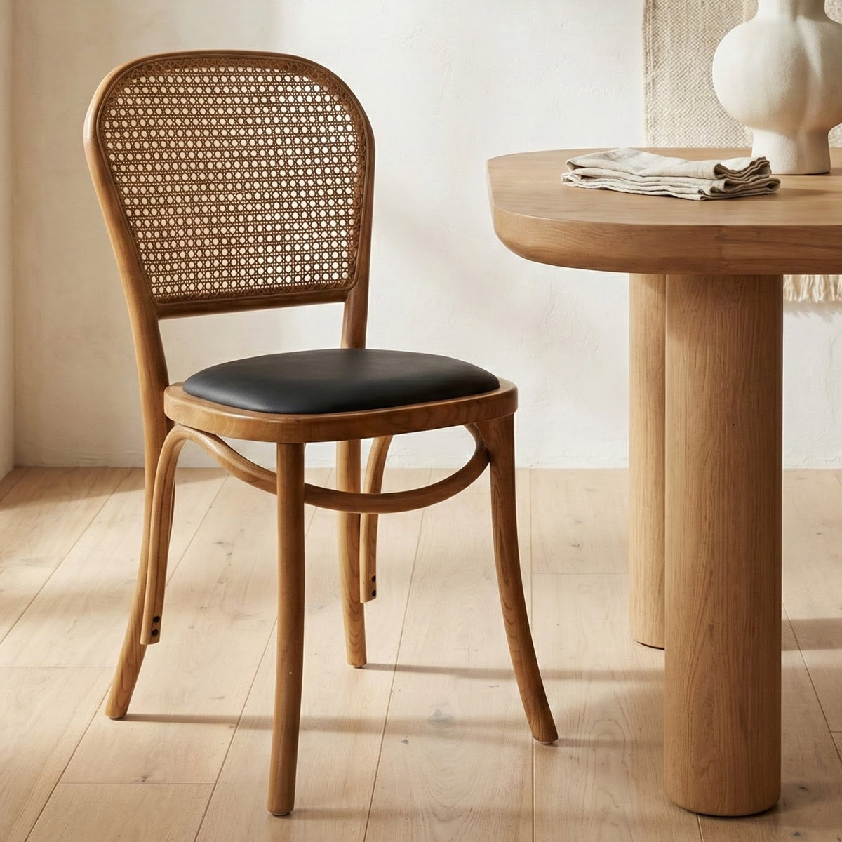 Bedford Dining Chair Light Brown - Set Of Two, by Moe's Home, 16" width x 34" height x 16" depth View 8