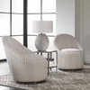 Crue White Swivel Chair, Accent Chair by Uttermost, 29" width x 32" height x 31" depth thumbnail 2