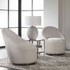 Crue White Swivel Chair, Furniture by Uttermost, 29" width x 32" height x 31" depth thumbnail 2