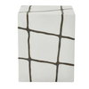 Rocklyn White Cube Garden Stool, Side & End Table by Uttermost, 13" width x 16.25" height x 13" depth thumbnail 5