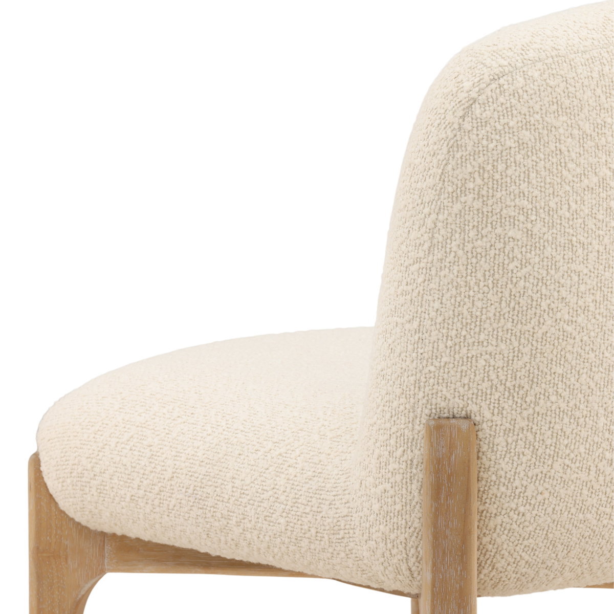 Ember Dining Chair Set of 2 Cream, by Dovetail, 19.6" width x 33" height x 25.8" depth View 6
