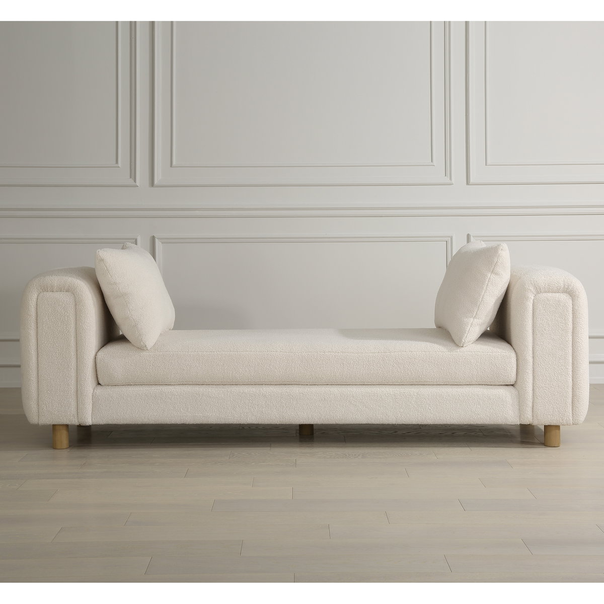 Repose Oversized Ivory Bench, Benche by Uttermost, 90.5" width x 28.5" height x 26" depth View 2