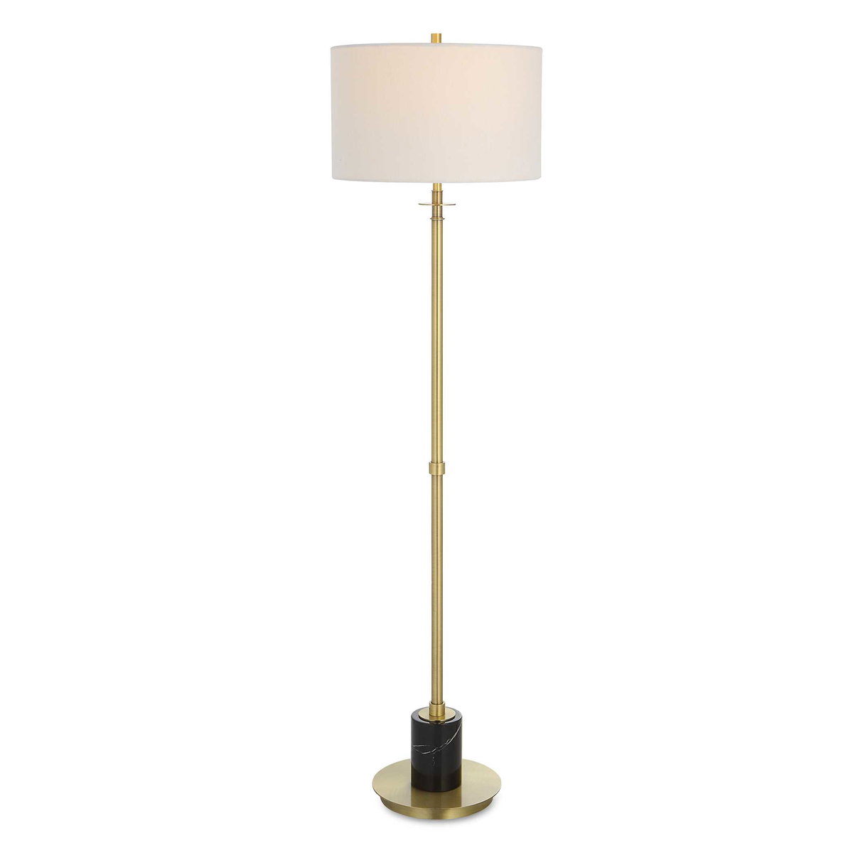 Guard Brass Floor Lamp, by Uttermost, 1'5" width x 5'5" height x 1'5" depth View 1