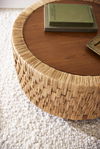 Puebla Woven Coffee Table, 17.75" height x 35" diameter thumbnail 1