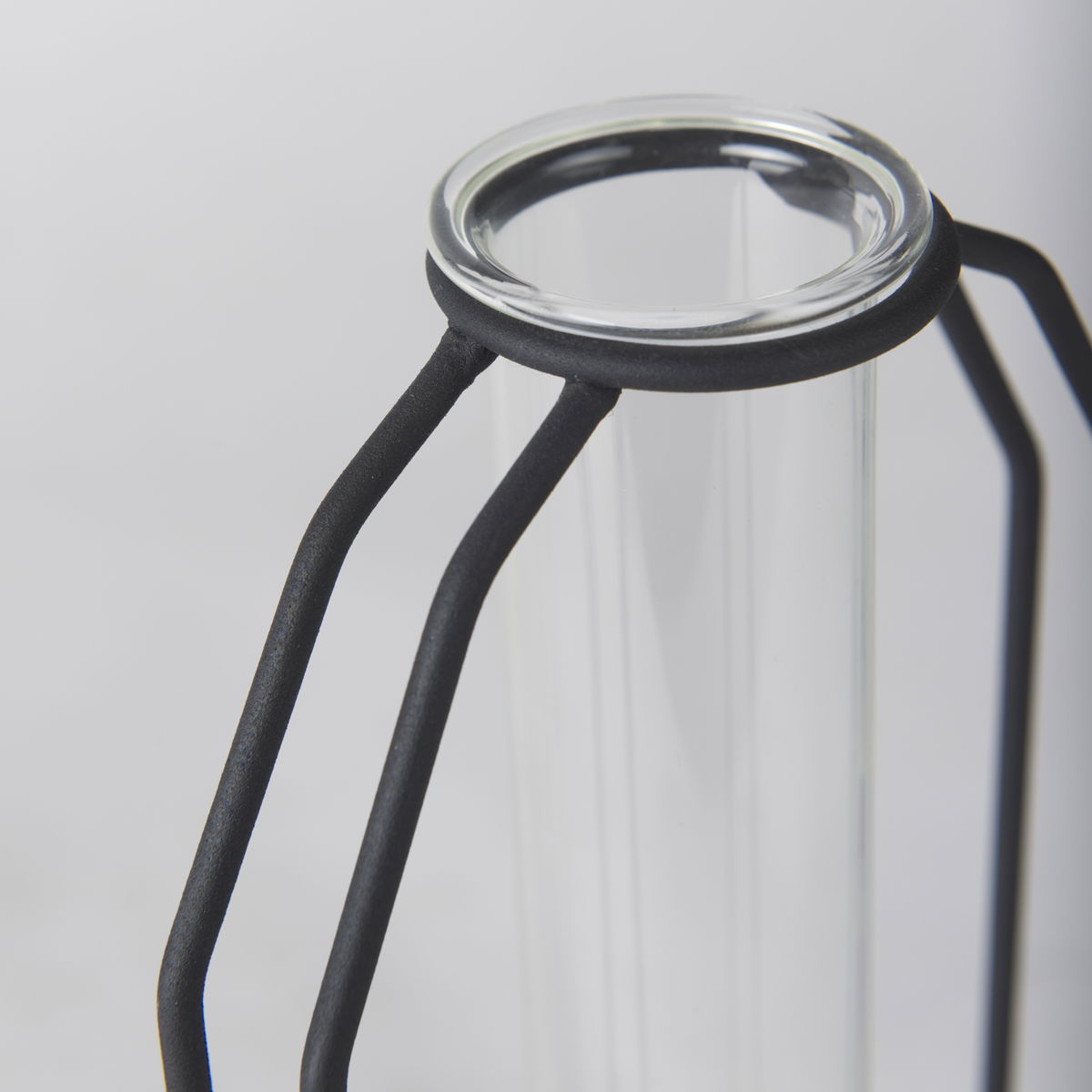 Aria 4.5L x 3.9W x 11.0H Metal and Glass Holder Object, Decorative Object by Mercana, 4.72" length x 3.94" width x 11.02" height View 9