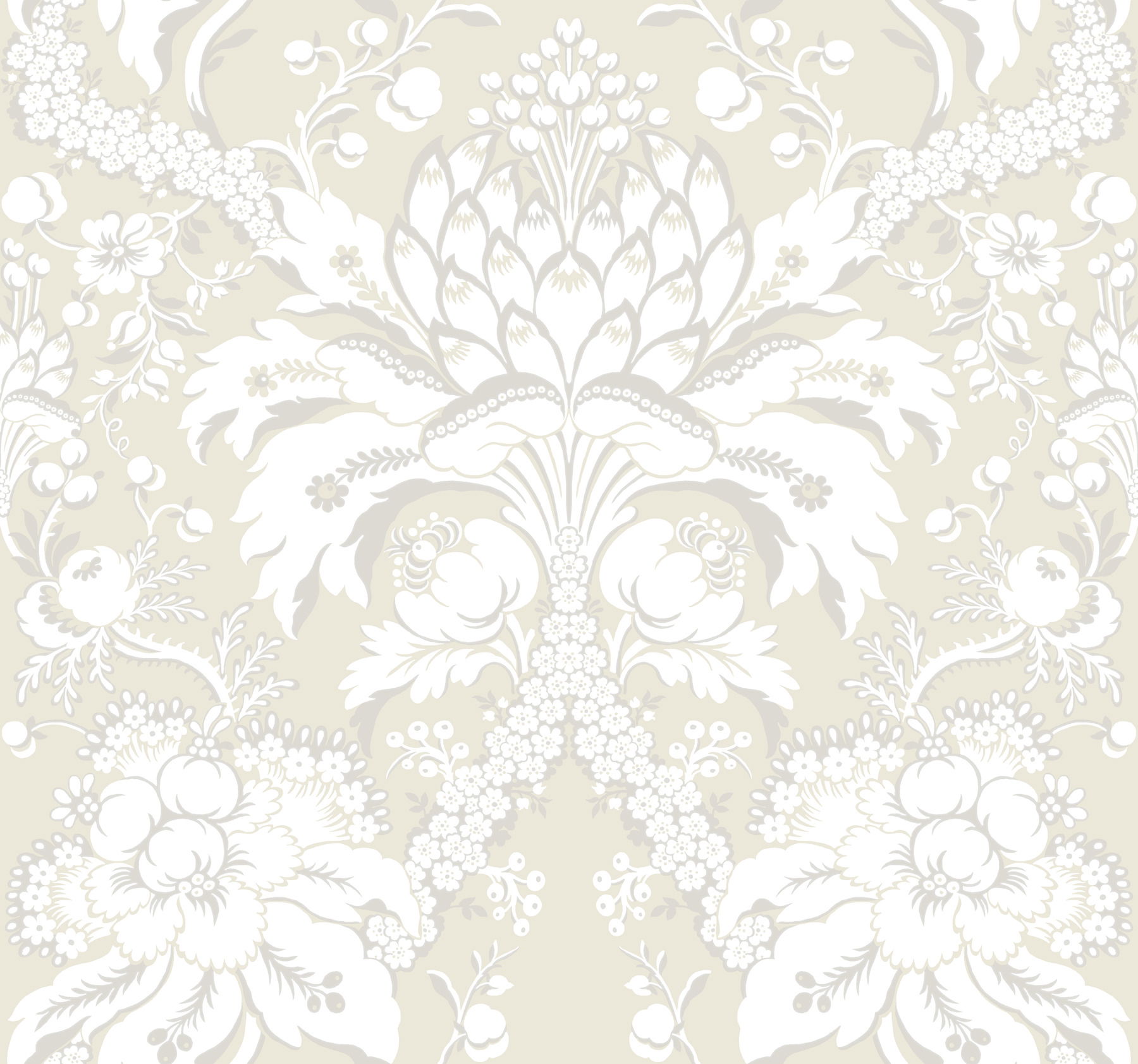 Artichoke Dam Beige & Gold Wallpaper large image 