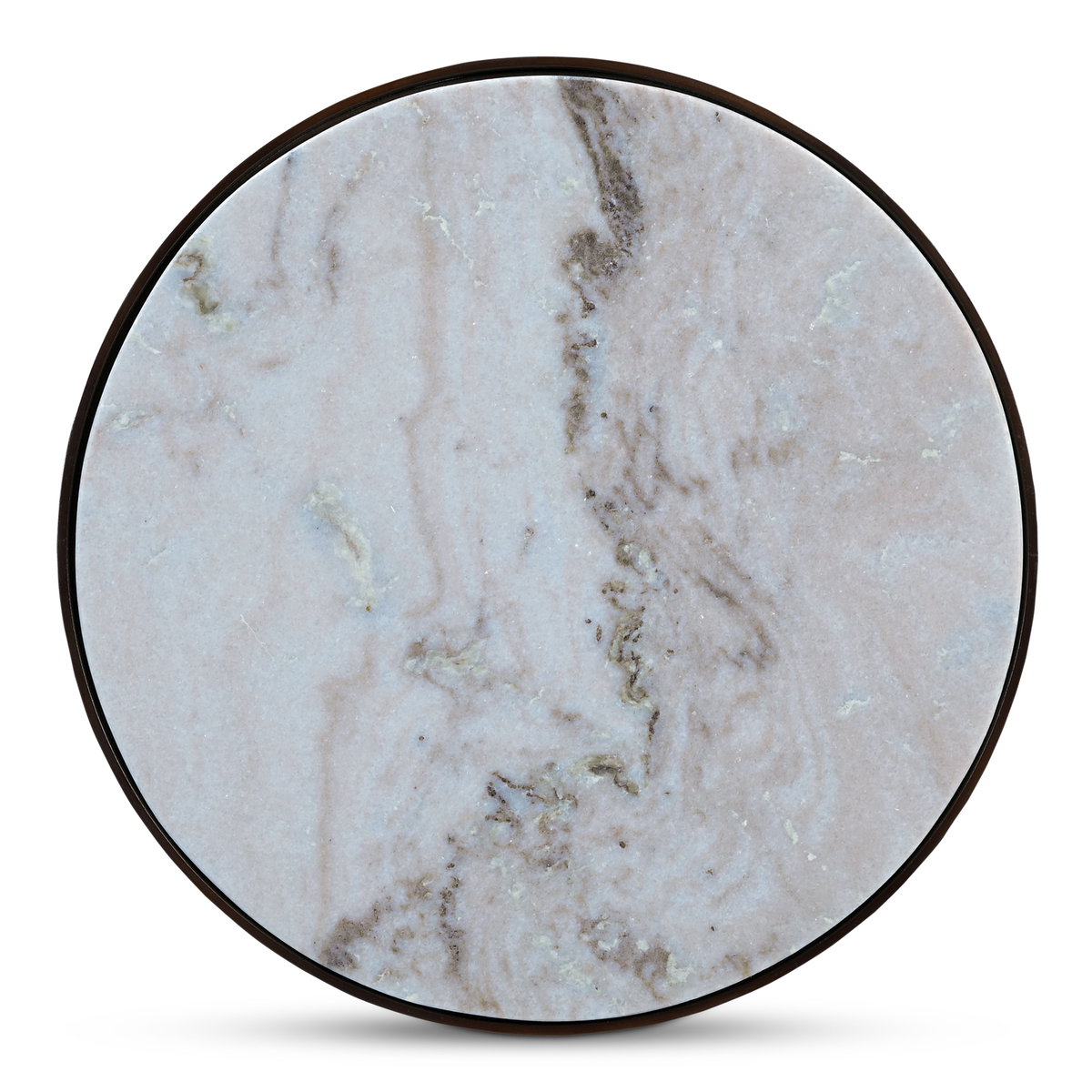 Holli Side Table White Marble, Side & End Table by Moe's Home, 16" width x 23" height x 16" depth View 4