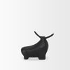 Radu Small Matte Black Metal Bull Decorative Object, by Mercana, 9.5" length x 3.25" width x 7.75" height thumbnail 8