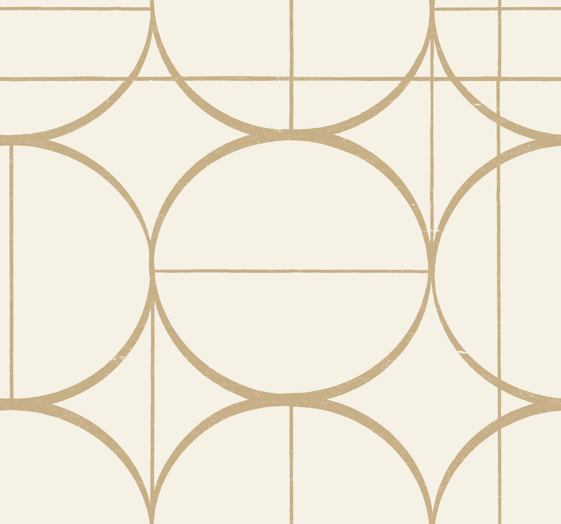 Sun Circles Cream & Gold Wallpaper large image 