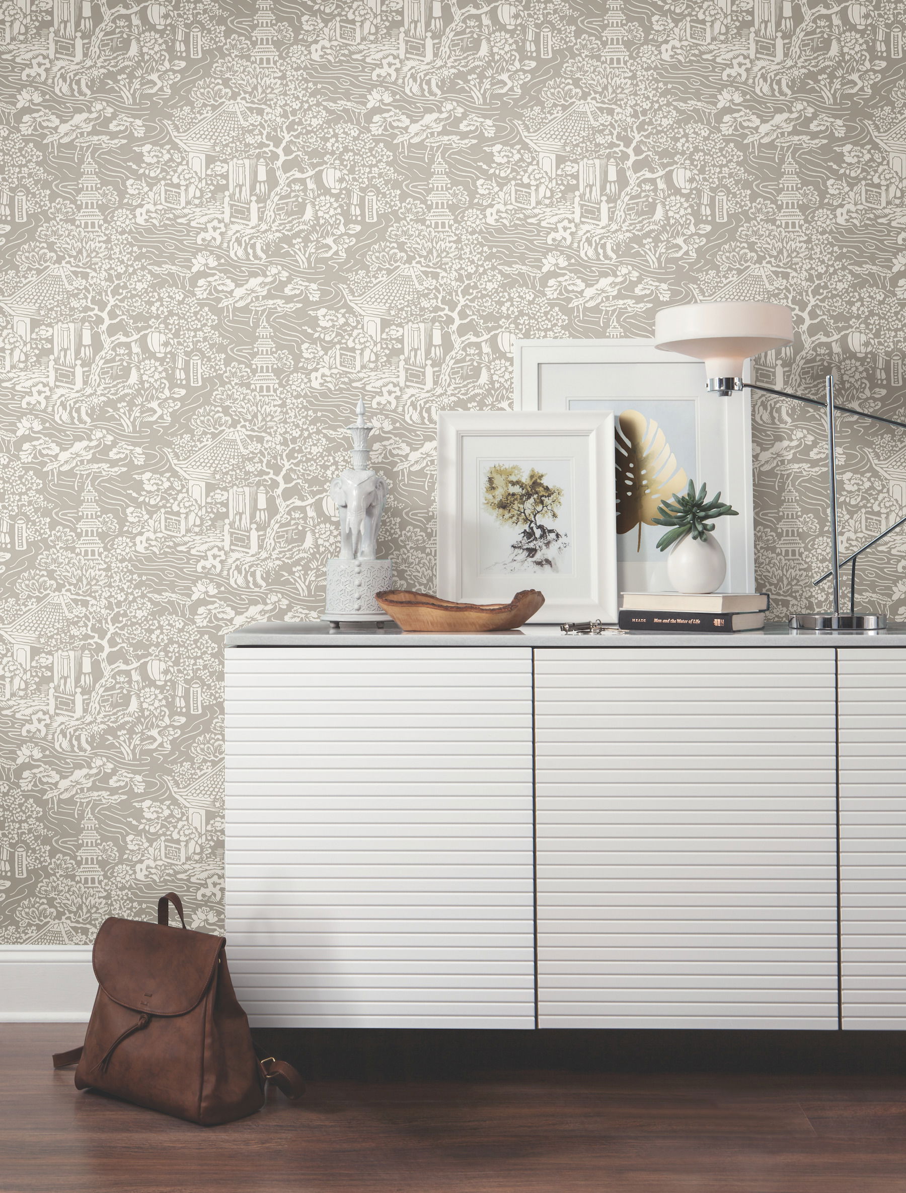 Chinoiserie Beige Wallpaper large image 