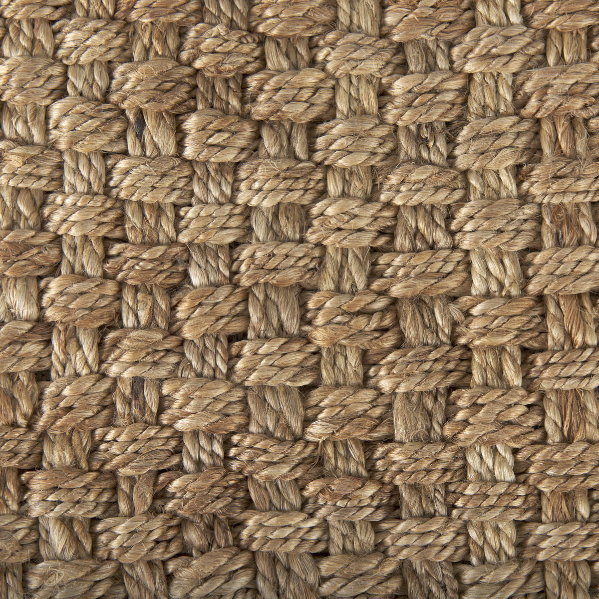 Aylin 16.5' Square Brown Jute Pouf, Ottoman by Mercana, 16.5" length x 16.5" width x 17.75" height View 7