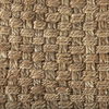 Aylin 16.5' Square Brown Jute Pouf, Ottoman by Mercana, 16.5" length x 16.5" width x 17.75" height thumbnail 7
