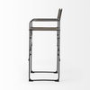 Direttore Backless 44.3in Seat Bar Stool | Brown/Gray Suede with Metal, Counter & Bar Stool by Mercana, 19.3" length x 20" width x 44.25" height thumbnail 4