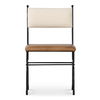 Posta Dining Chair Brown Leather, by Moe's Home, 18.3" width x 33.75" height x 21.65" depth thumbnail 1