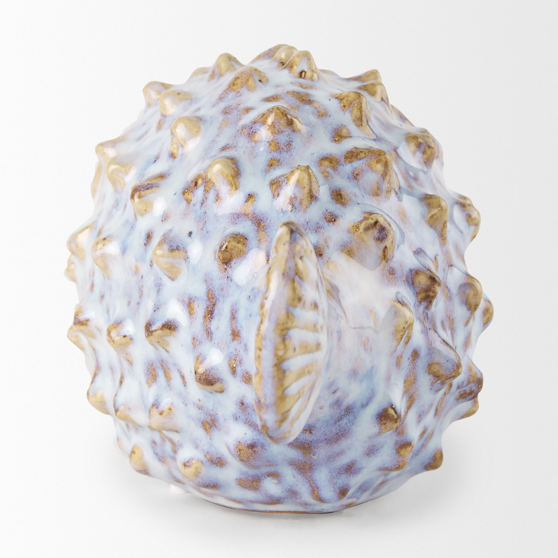 Spike I (Small) 8L x 4W Off-White Ceramic Puffer Fish, Decorative Object by Mercana, 7.48" length x 4.33" width x 4.53" height View 5