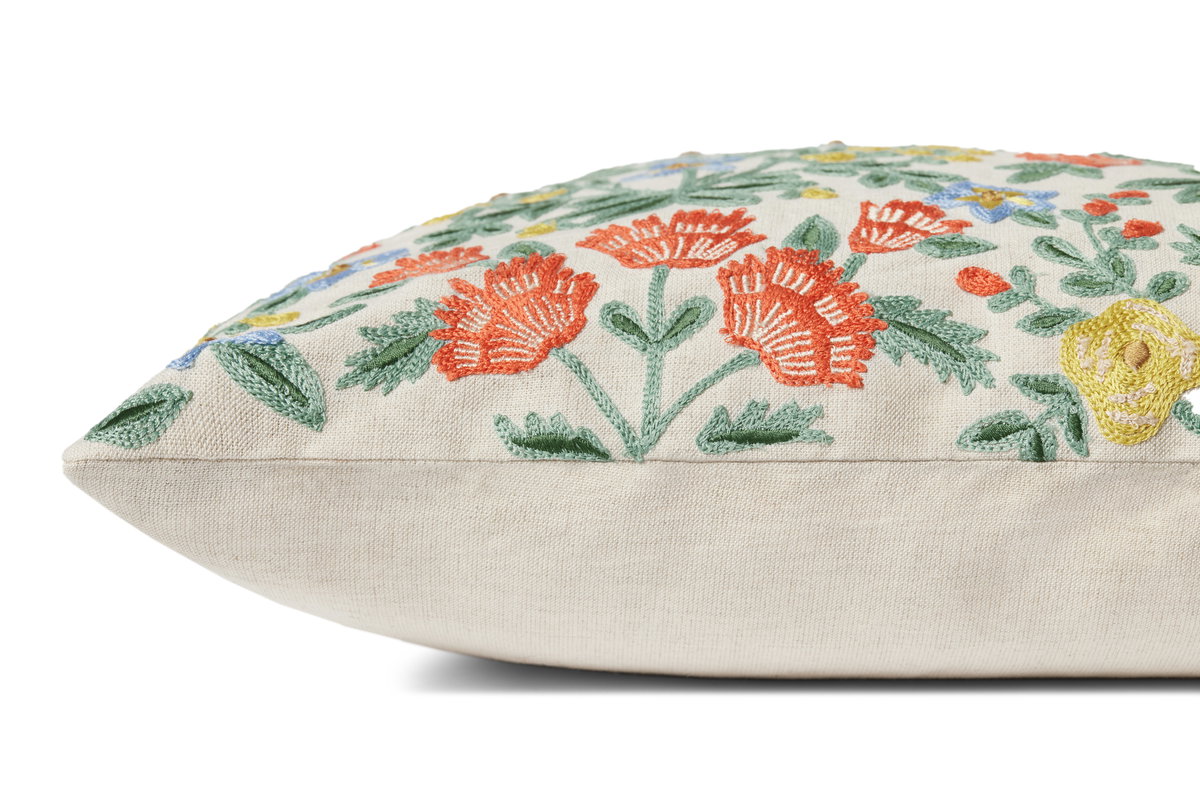 Rifle Paper Co. x Loloi Pillows Pillow, Decorative Pillow, 13" length x 21" width View 3