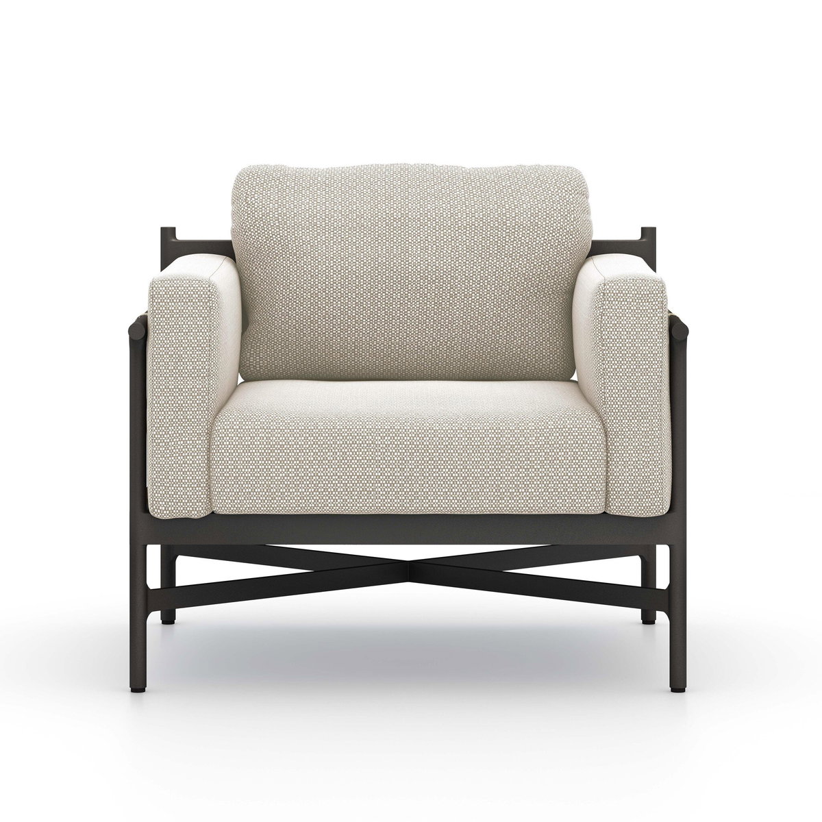 Hearst Outdoor Chair, by Four Hands, 2'11" width x 2'6.75" height x 2'9.25" depth View 1