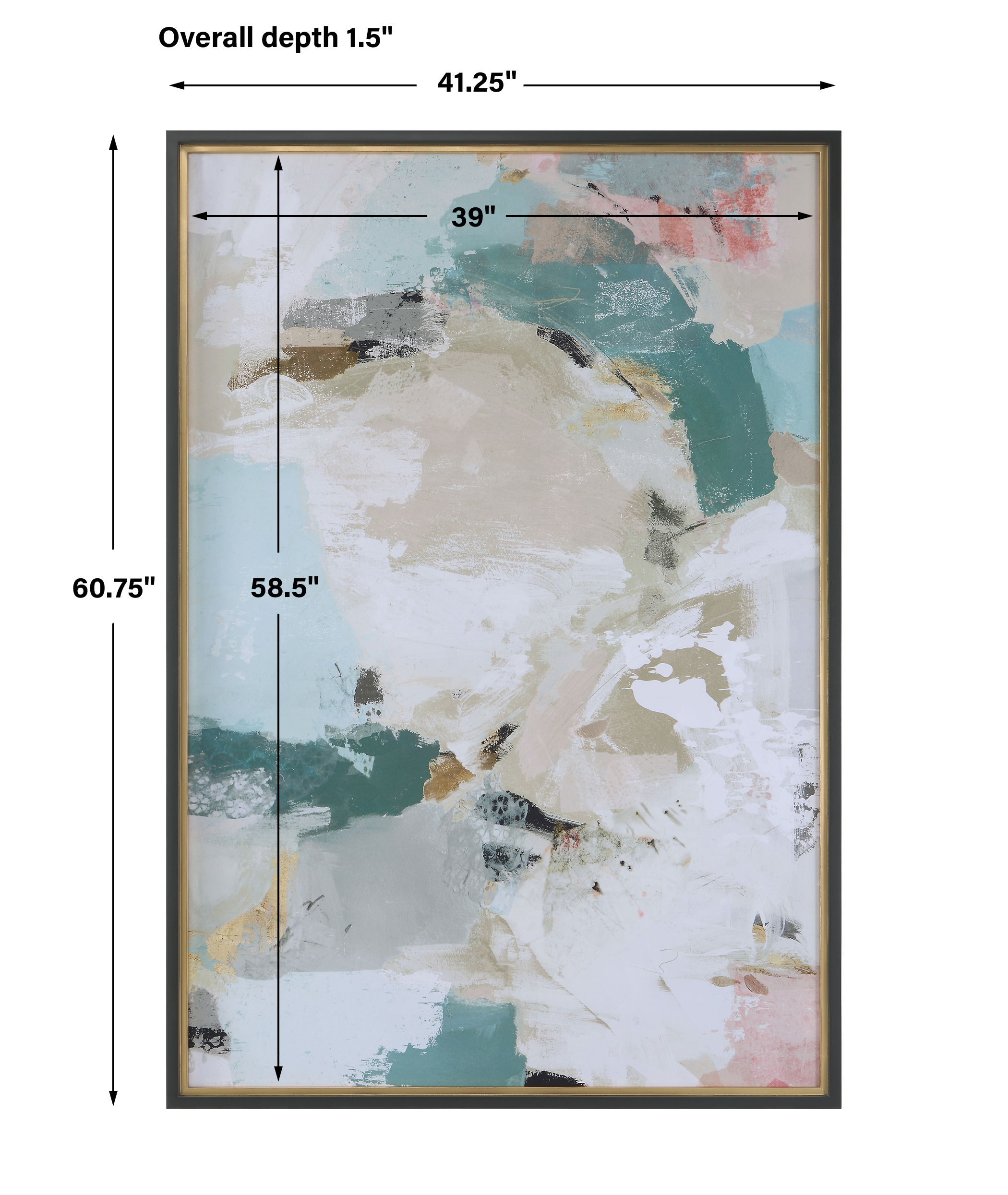 Perfect Storm Framed Print, Painting by Uttermost, 60.75" width x 41.25" height x 1.5" depth View 3