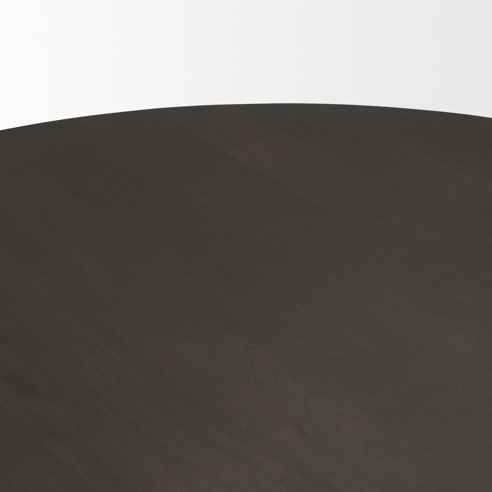 Tarro 60' Round Textured Espresso Wood with Geometrical Base Dining Table large image 