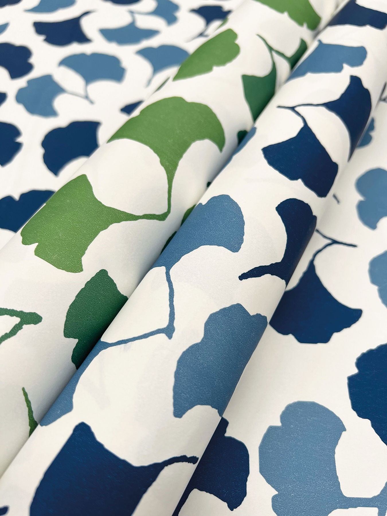 Forest Glade Navy Blue Peel & Stick Wallpaper large image 