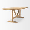 Viktor 94'L Light Brown Solid Wood Dining Table, by Mercana, 94" length x 42" width x 30" height thumbnail 5
