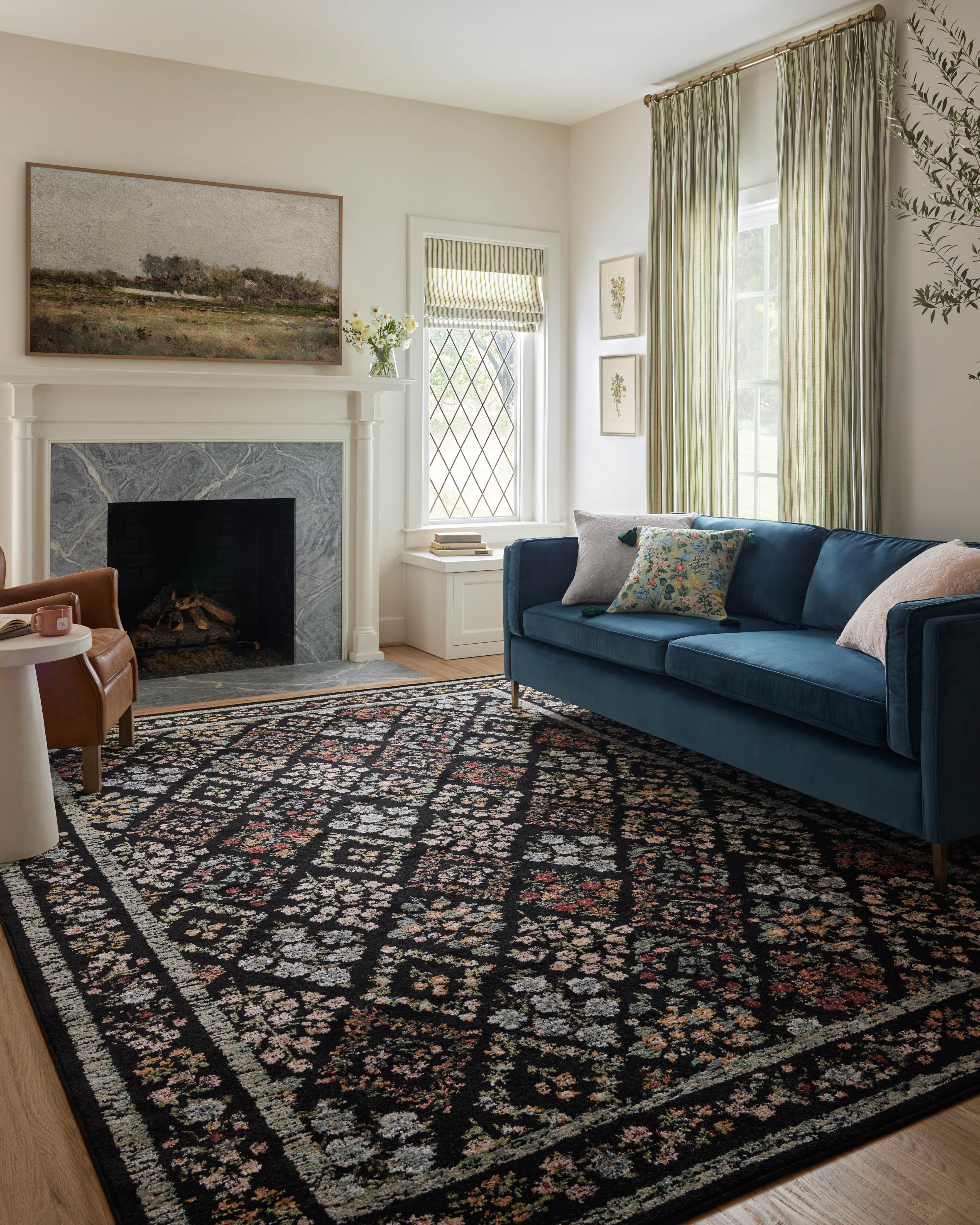 Rifle Paper Co. x Loloi Laurel Rug, 2'8" length x 8' width View 2