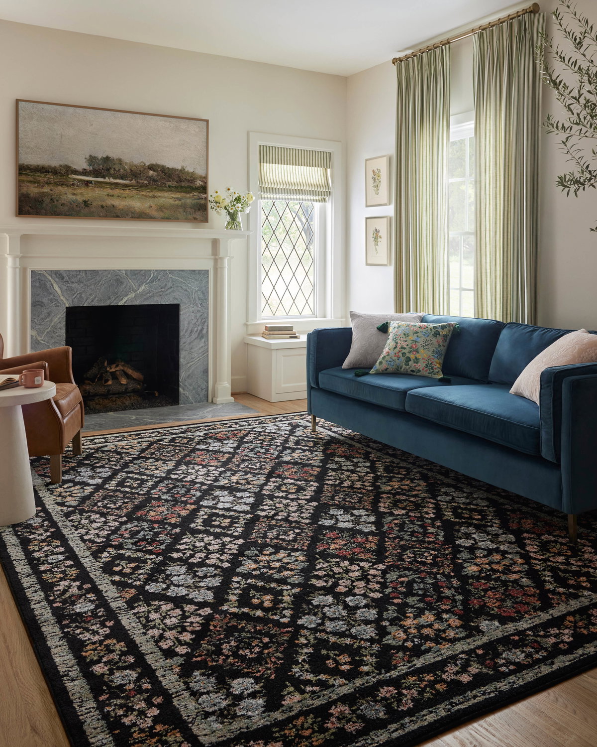 Rifle Paper Co. x Loloi Laurel Rug, 5'3" length x 7'8" width View 2