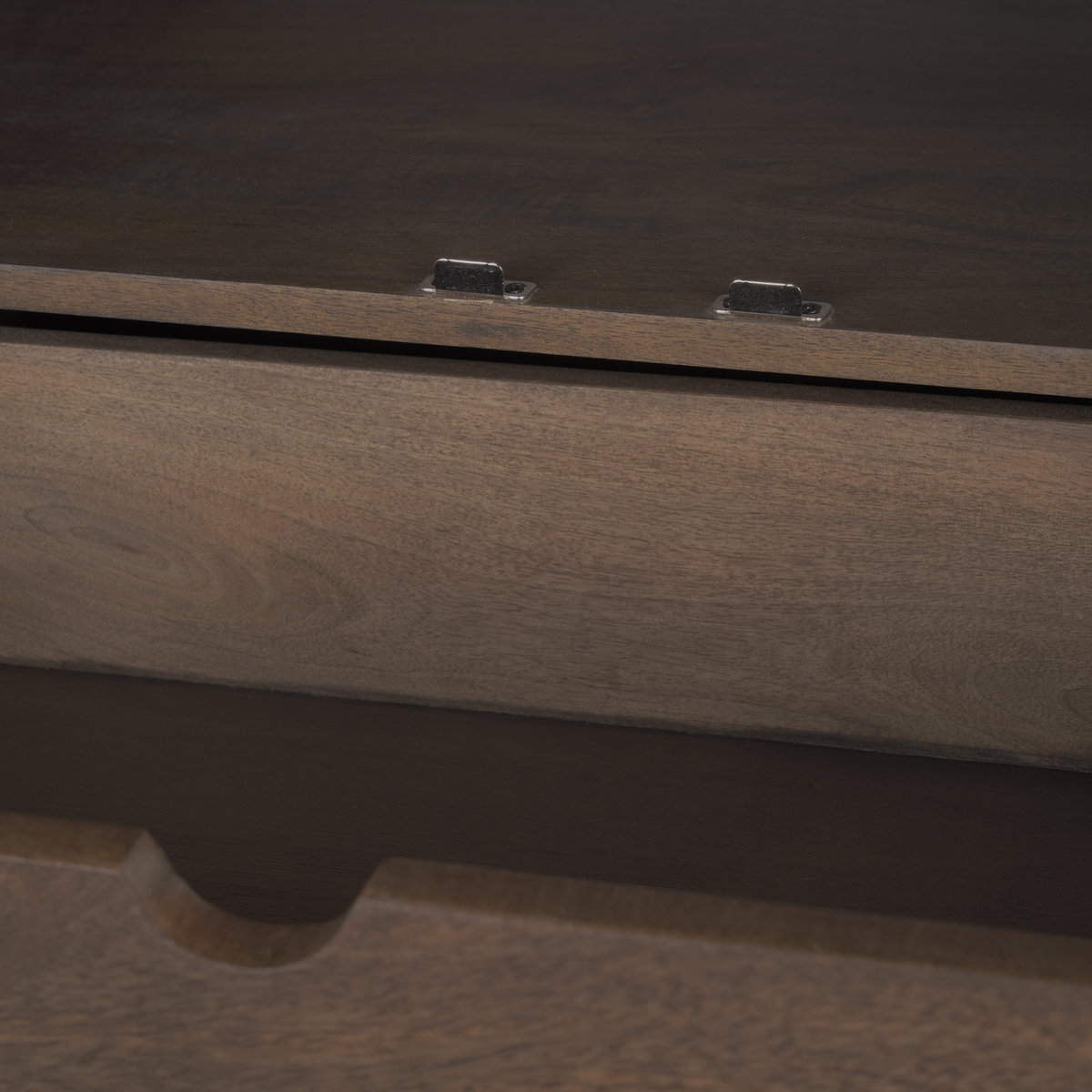 Wallen Solid Dark Brown Wood Curio Cabinet, Cabinets & Sideboard by Mercana, 40" length x 20" width x 70" height View 11