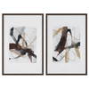 Burgundy Interjection Abstract Prints Set/2, Art by Uttermost, 26.5" width x 39.5" height x 2.12" depth thumbnail 1
