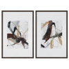 Burgundy Interjection Abstract Prints Set/2, Art by Uttermost, 26.5" width x 39.5" height x 2.12" depth thumbnail 1