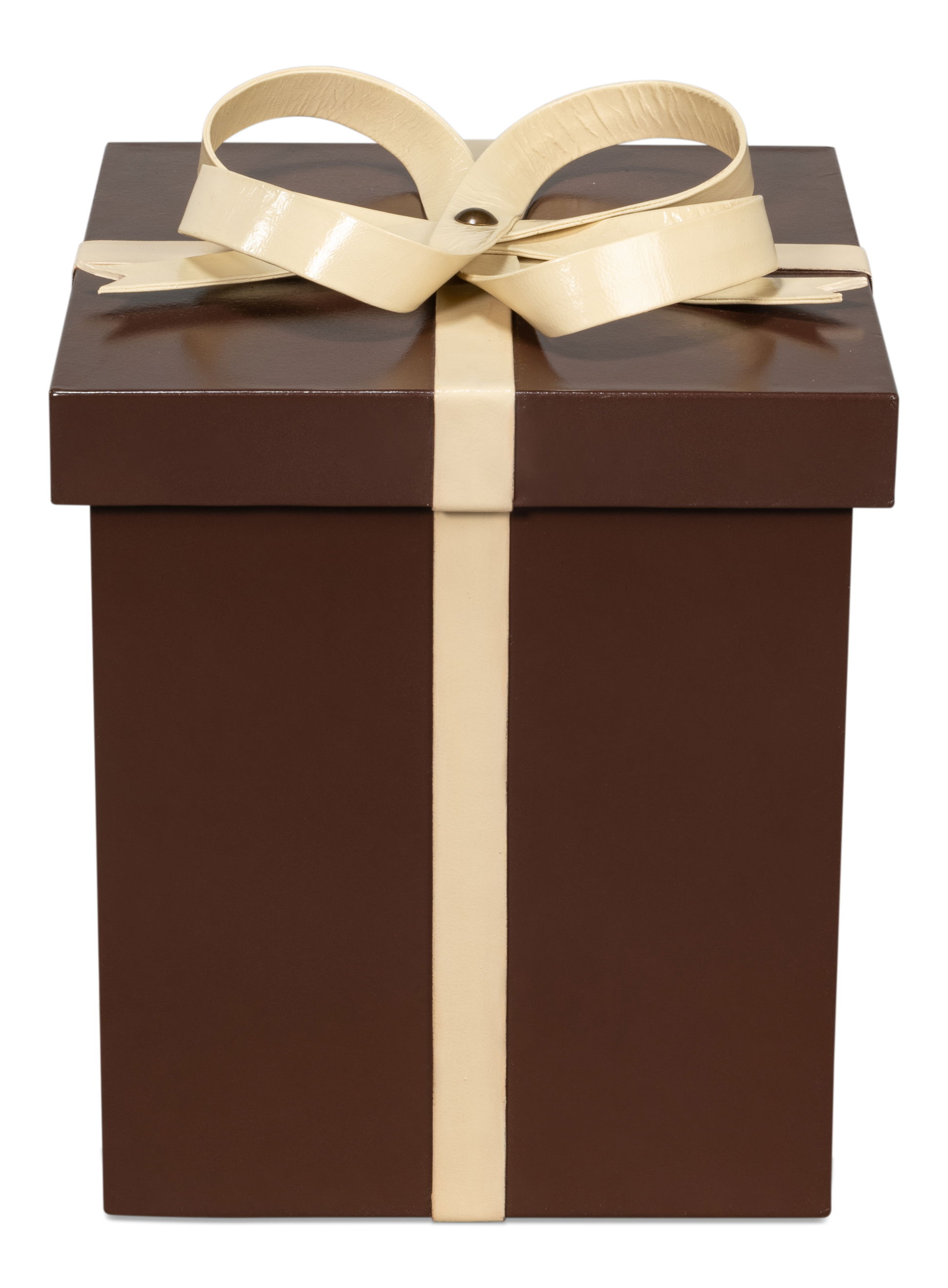Ferrell Leather Holiday Boxes,S/3,Choco, Decor by Sarreid, 8" length x 8" width x 9" height View 6