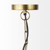 Fenton   Black with Antiqued Gold Accents Pendant Light, by Mercana, 18" length x 18" width x 23" height thumbnail 5