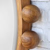 Cyra Wood Beaded Round Mirror thumbnail 6