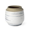 Sonnett Short White/Blue Ceramic Vase thumbnail 0