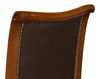 Camile Leather Side Chair, Brown, Dining Chair by Sarreid, 21" length x 27" width x 39" height thumbnail 3