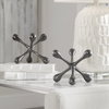 Harlan Black Nickel Objects Set/2, Figurines & Statue by Uttermost, 6.5" width x 5.5" height x 6.5" depth thumbnail 2