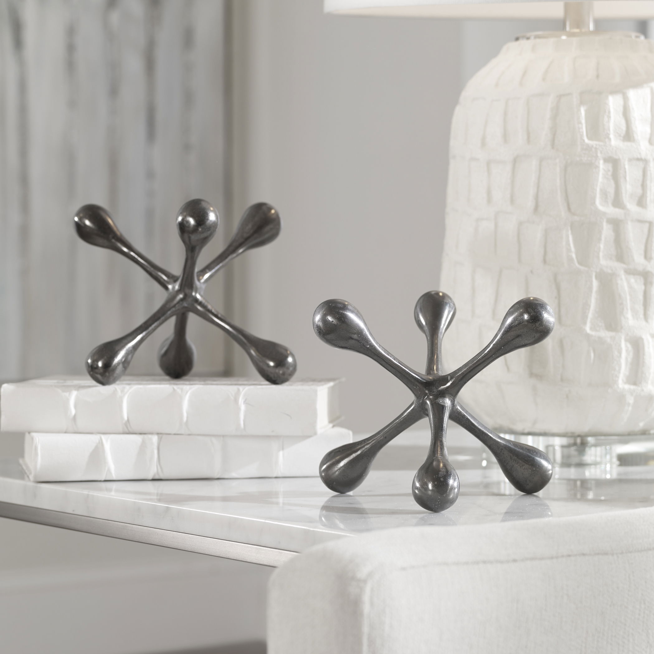 Harlan Black Nickel Objects Set/2 large image 