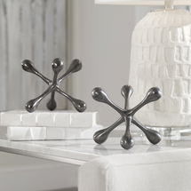 Online Designer Combined Living/Dining Harlan Black Nickel Objects, S/2