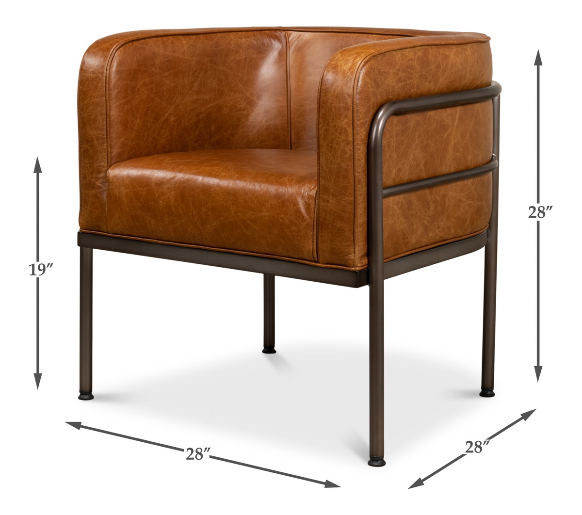 Breda Chair, by Sarreid, 2'4" length x 2'4" width x 2'4" height View 13