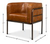 Breda Chair, by Sarreid, 2'4" length x 2'4" width x 2'4" height thumbnail 13