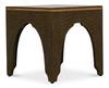 Croco Embossed Leather Stool  Ant. Green, by Sarreid, 1'6" length x 1'6" width x 10" height thumbnail 8