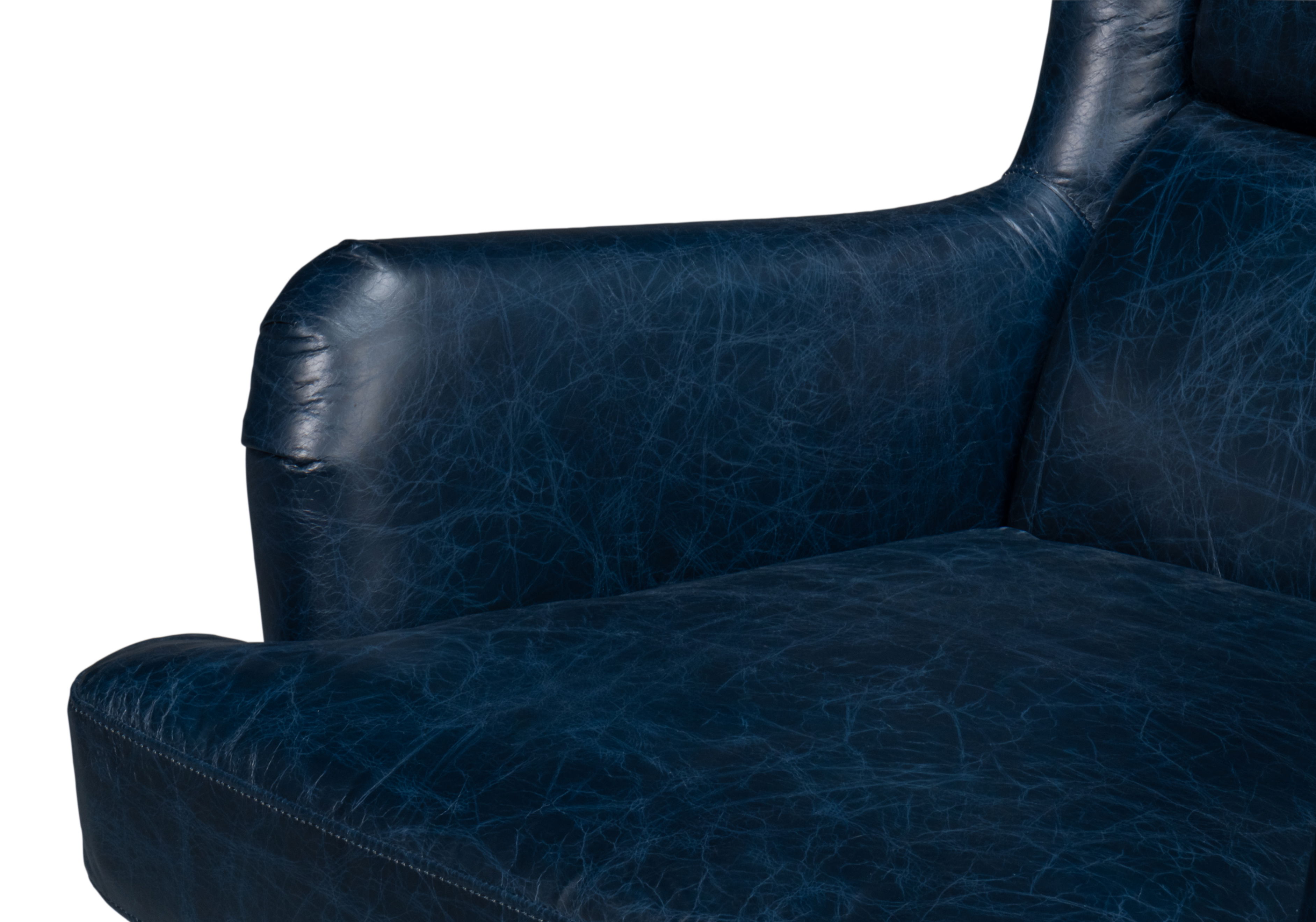 Elite Wing Lounge Chair, Chateau Blue, Seating by Sarreid, 28" length x 36" width x 40" height View 12