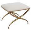 Crossing Small White Bench, Benche by Uttermost, 23.5" width x 20" height x 18" depth thumbnail 4