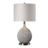 Hedera Textured Ivory Table Lamp, by Uttermost, 14" width x 26.5" height x 14" depth thumbnail 1
