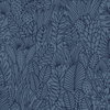 Tropical Leaves Sketch Navy Peel & Stick Wallpaper, by York Wall, 16'6" length x 1'8.5" width x 0.02" depth thumbnail