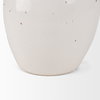 Urvi Tall Off White Speckled Asymmetrical Ceramic Vase, by Mercana, 7.09" length x 5.91" width x 13.98" height thumbnail 10